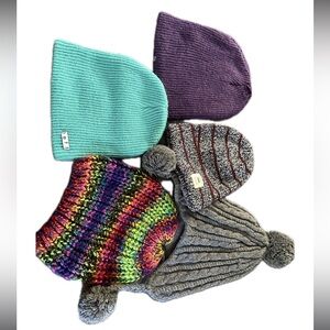 Beanies, infinity scarves, and straightener bundle